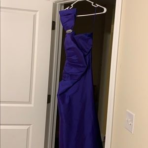 Nightway Cobalt Blue One Shoulder Dress